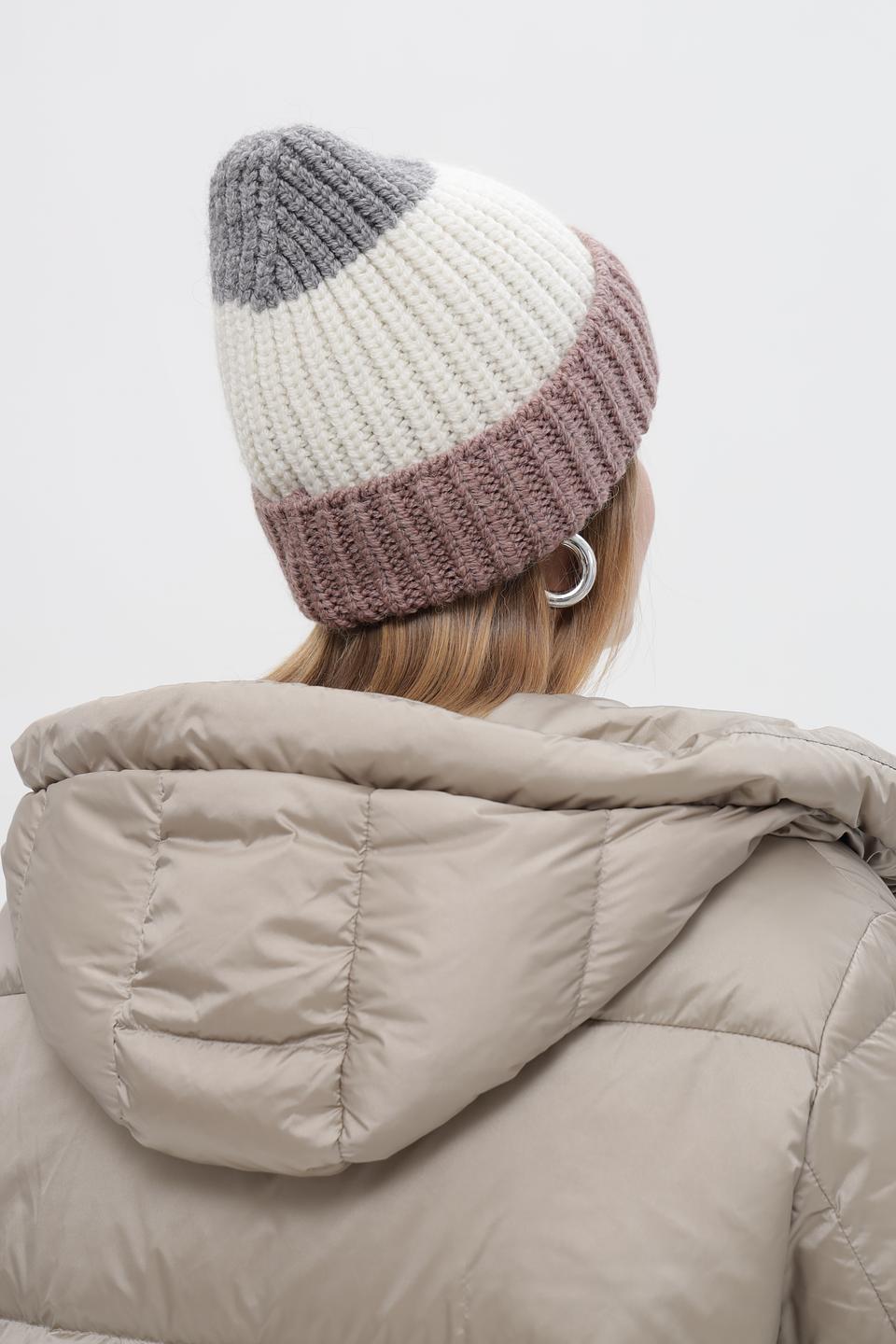 Шапка Marhatter вязаная трёхцветная