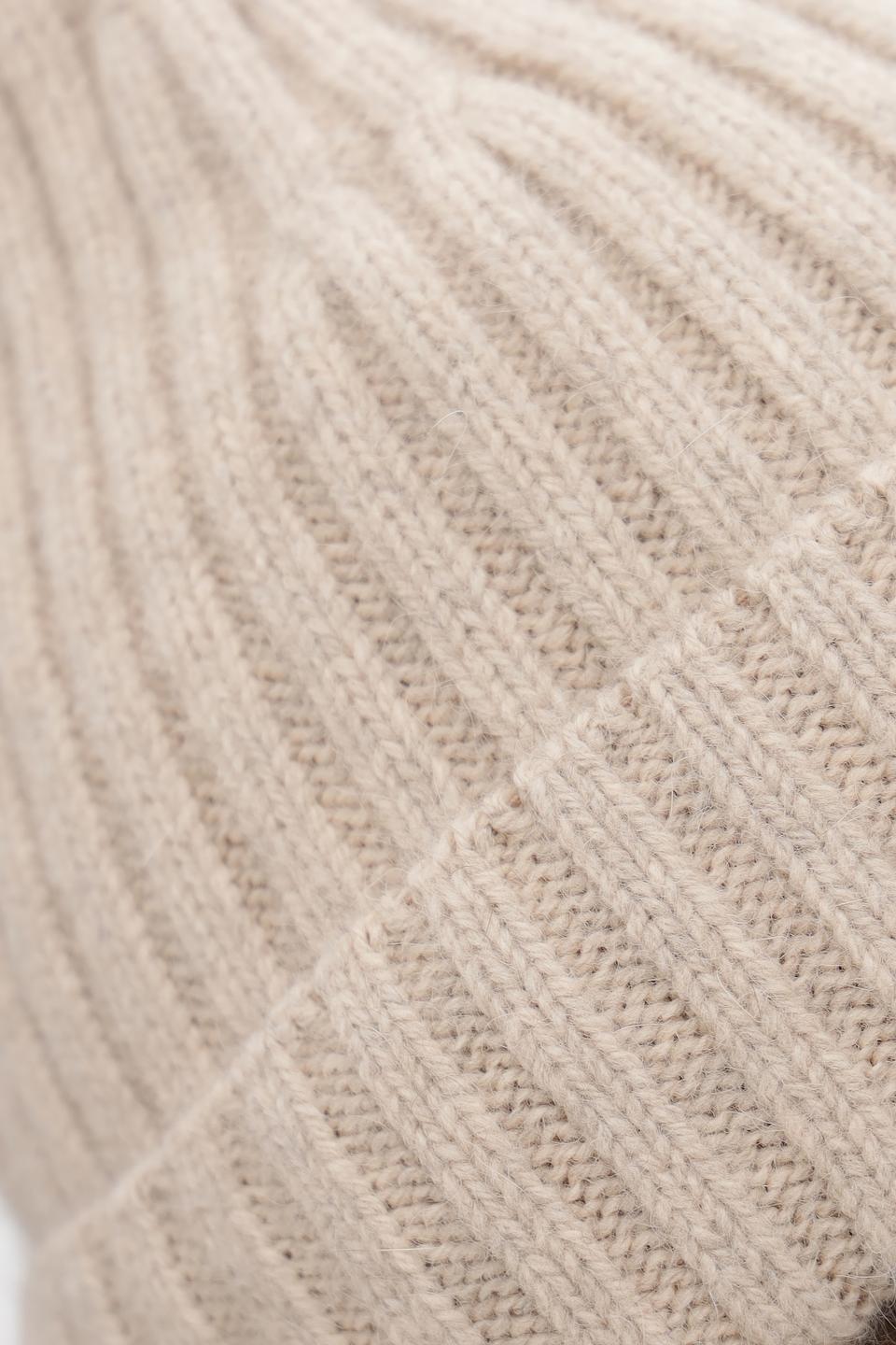 Шапка Marhatter вязаная бежевая