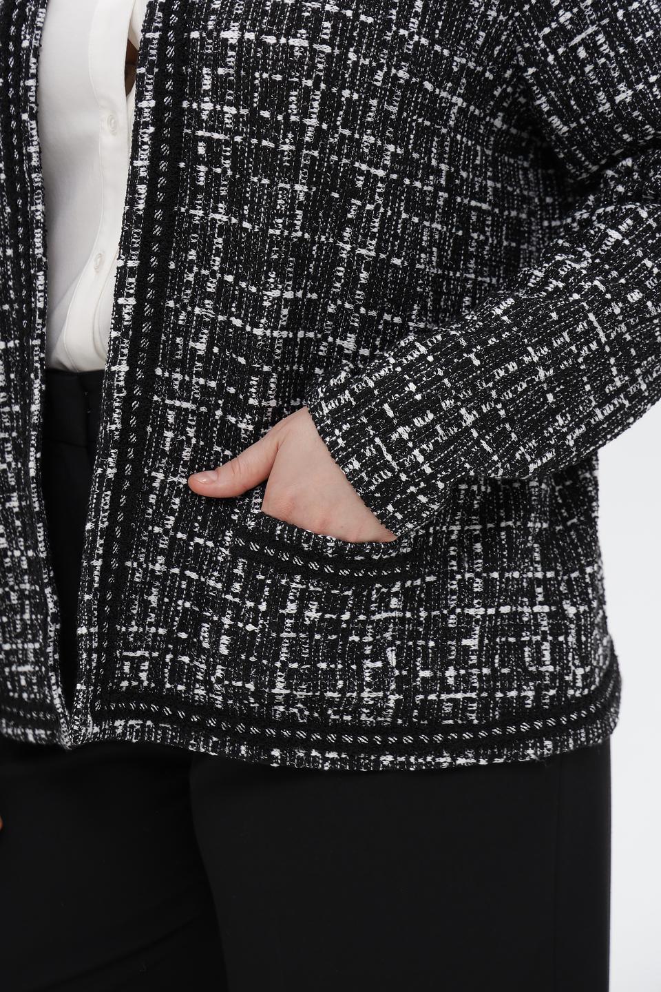 Жакет Lebek клетчатый черный