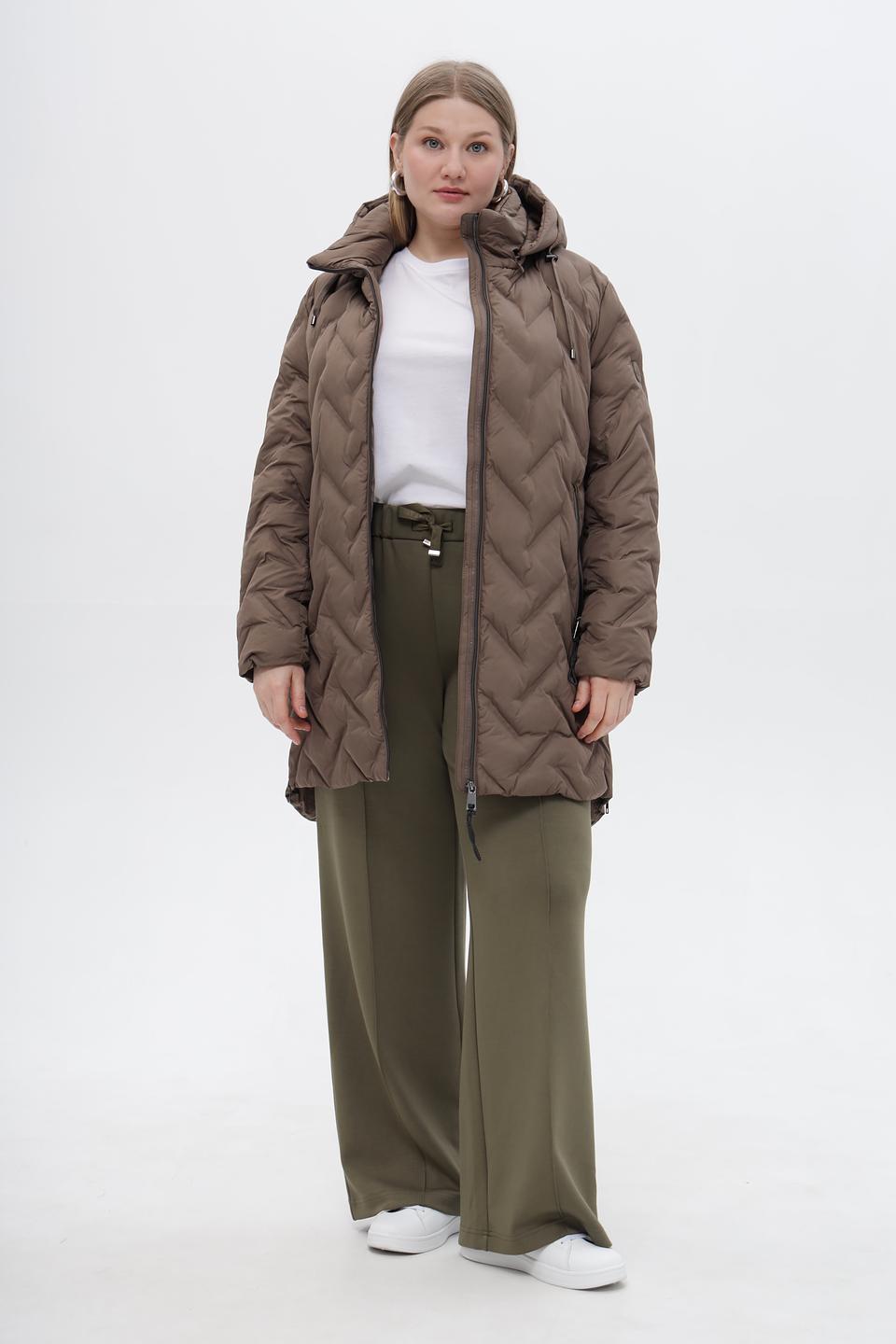 Куртка Lebek стеганая коричневая