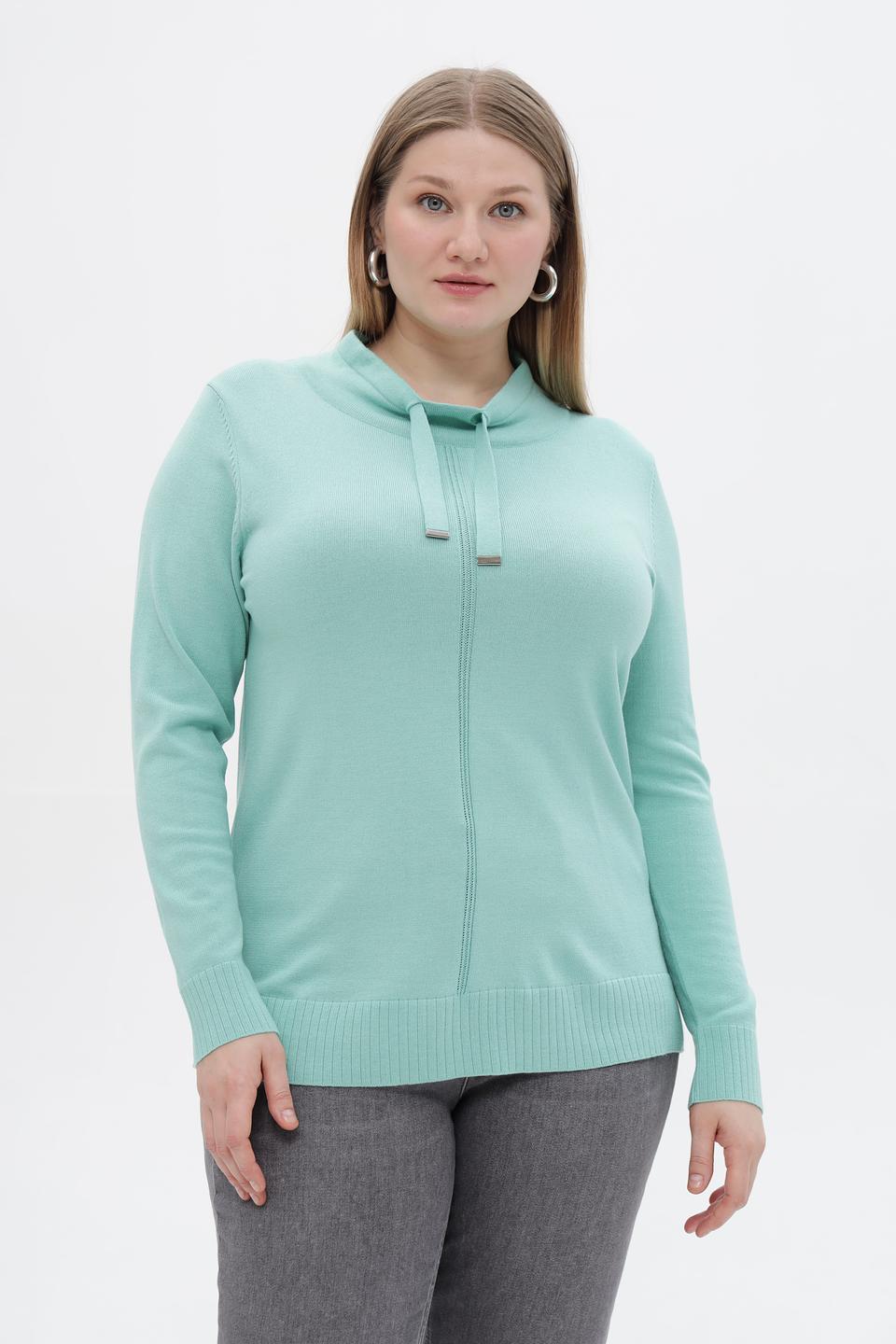 Пуловер Lebek с завязками мятный