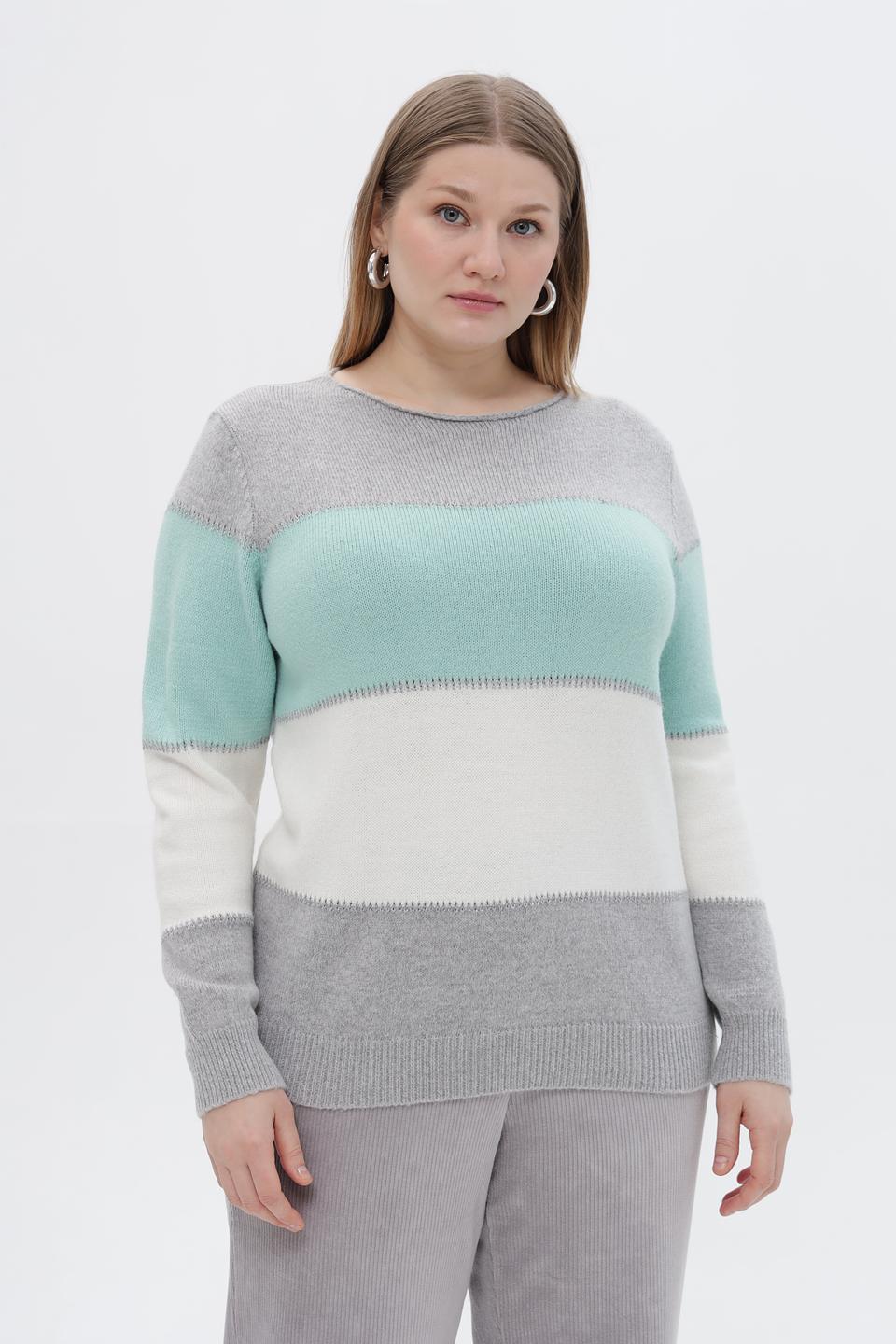 Пуловер Lebek полосатый