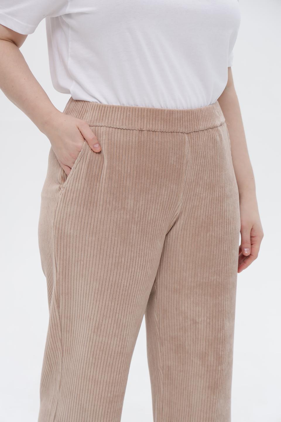 Брюки вельветовые Rabe collection бежевые