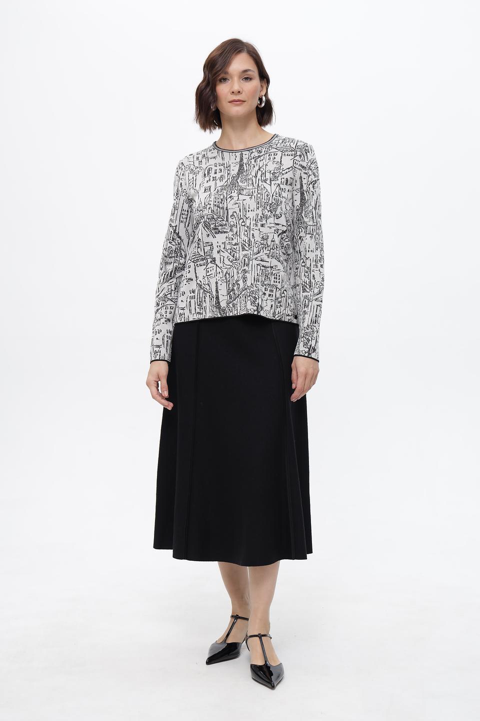 Пуловер Marc Cain с принтом