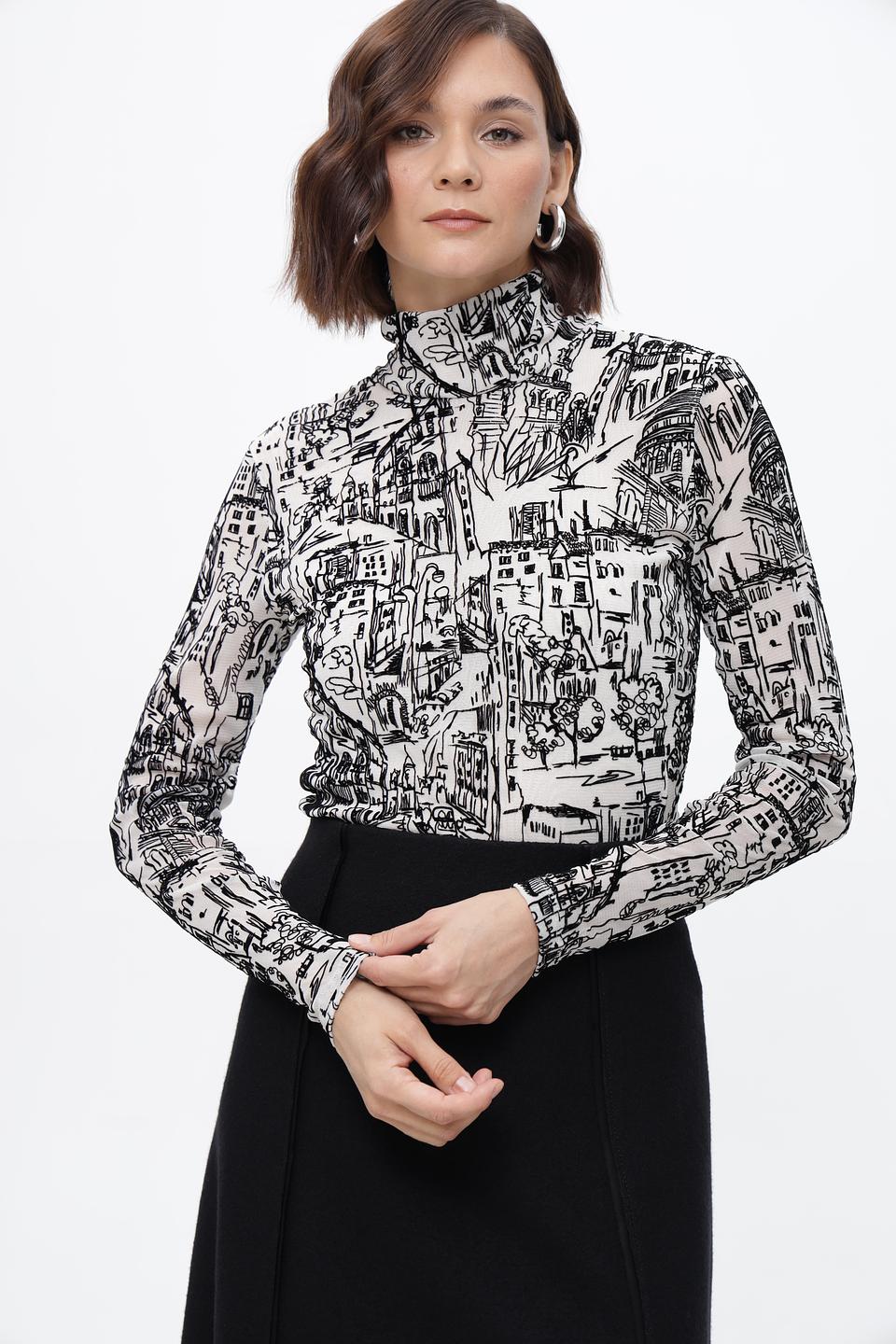 Водолазка Marc Cain с принтом