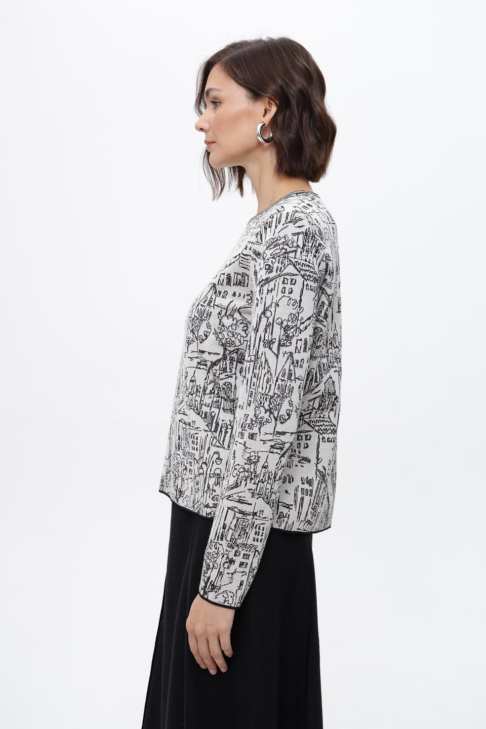 Пуловер Marc Cain с принтом