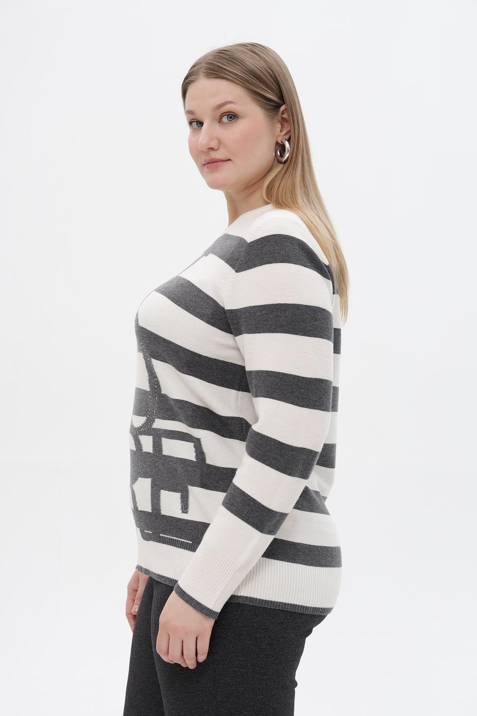 Пуловер Rabe collection в полоску