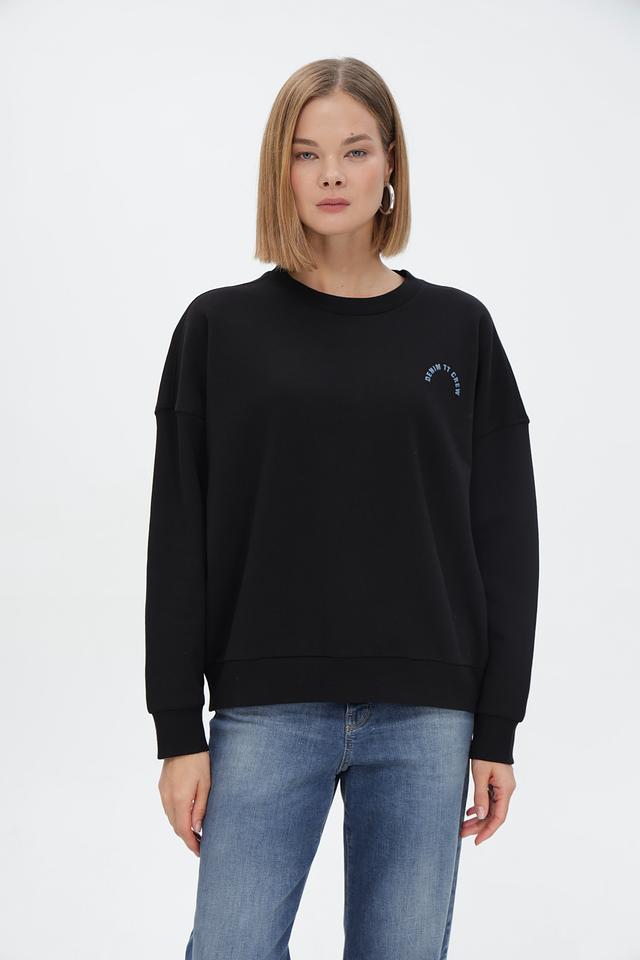 Пуловер Tom Tailor Denim Crew чёрный