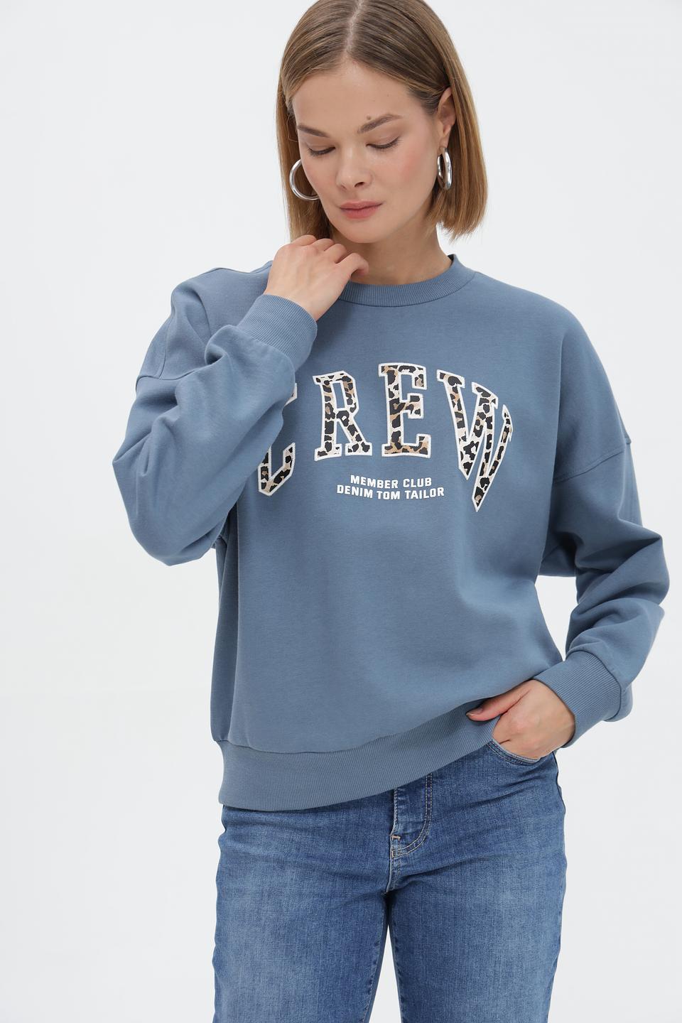 Пуловер Tom Tailor denim Crew синий