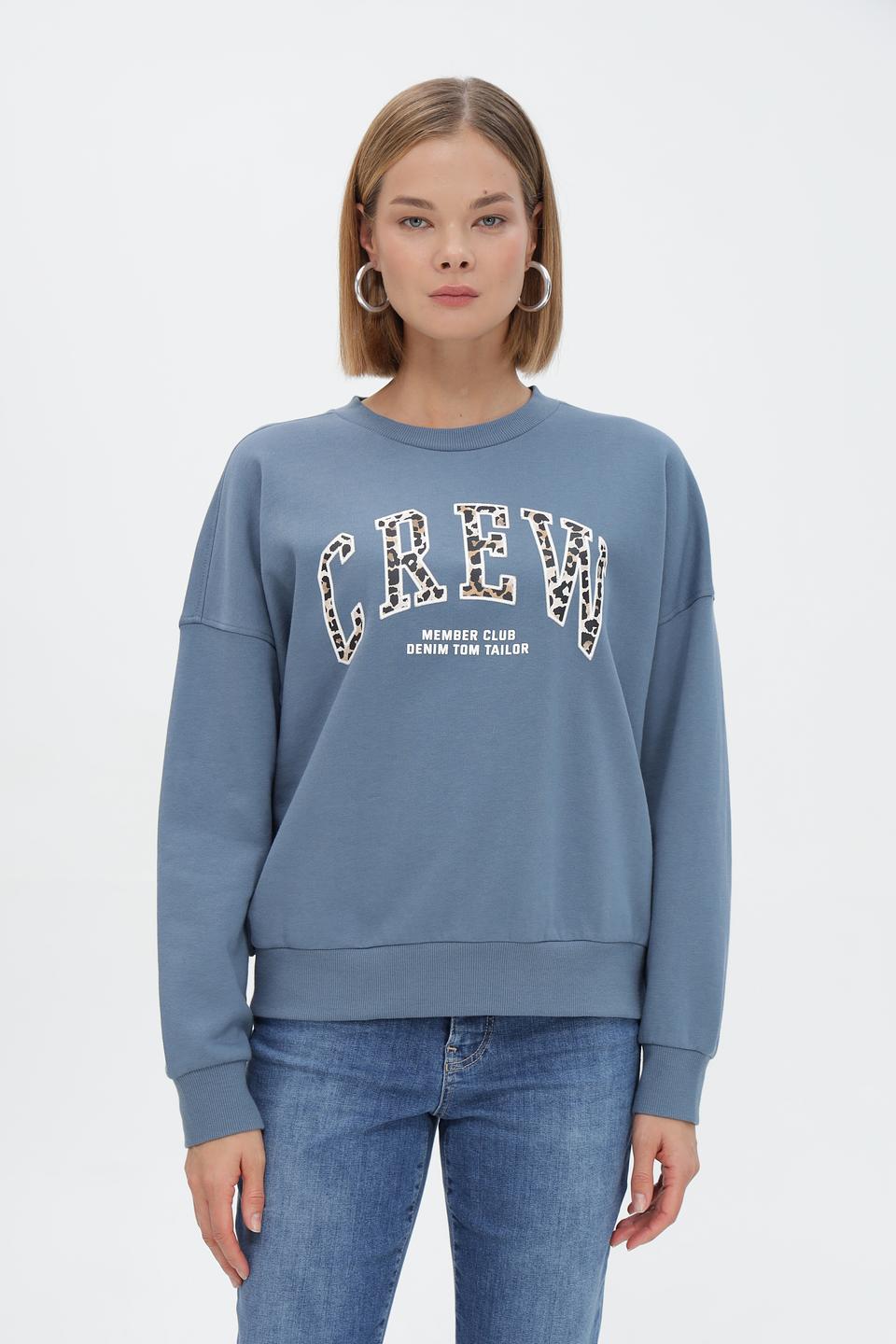 Пуловер Tom Tailor denim Crew синий