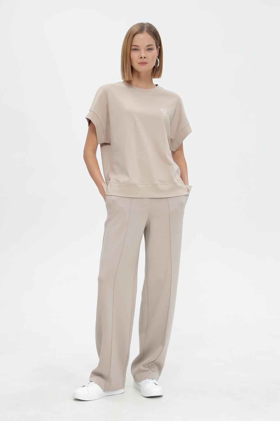 Брюки прямые Tom Tailor бежевые