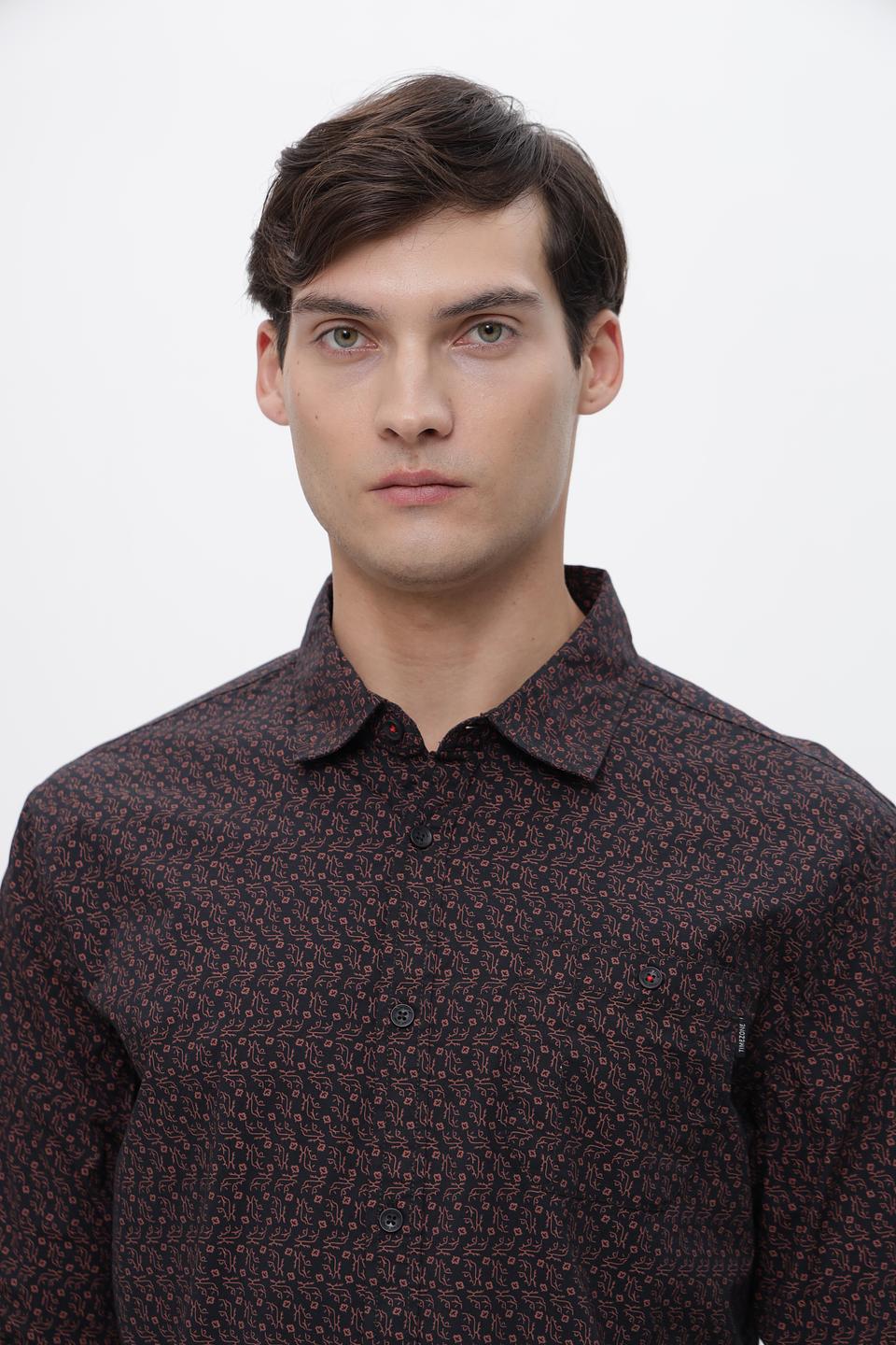 Рубашка Time Zone с принтом