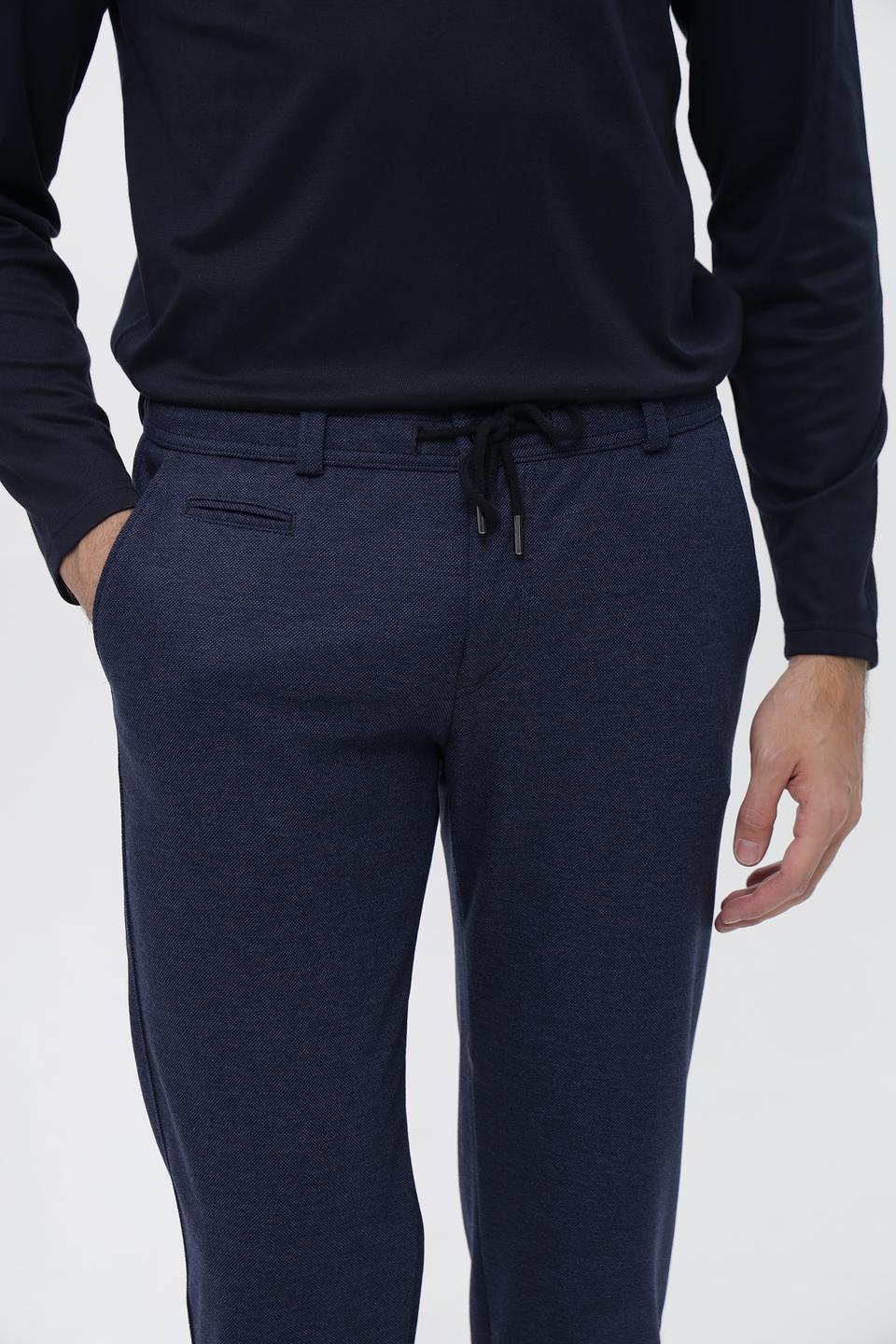 Брюки Bugatti синие с манжетами