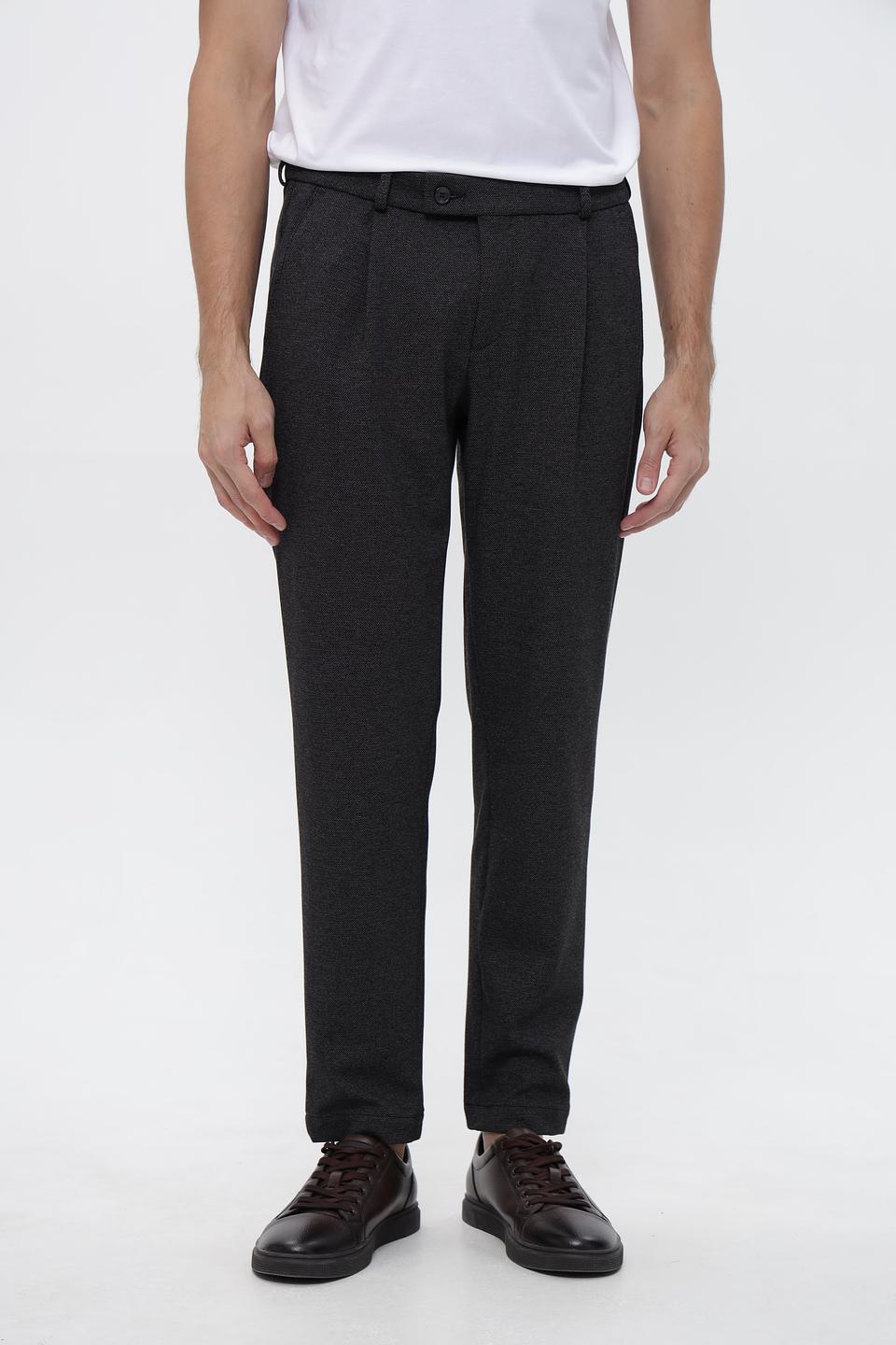 Брюки Bugatti серые с защипами