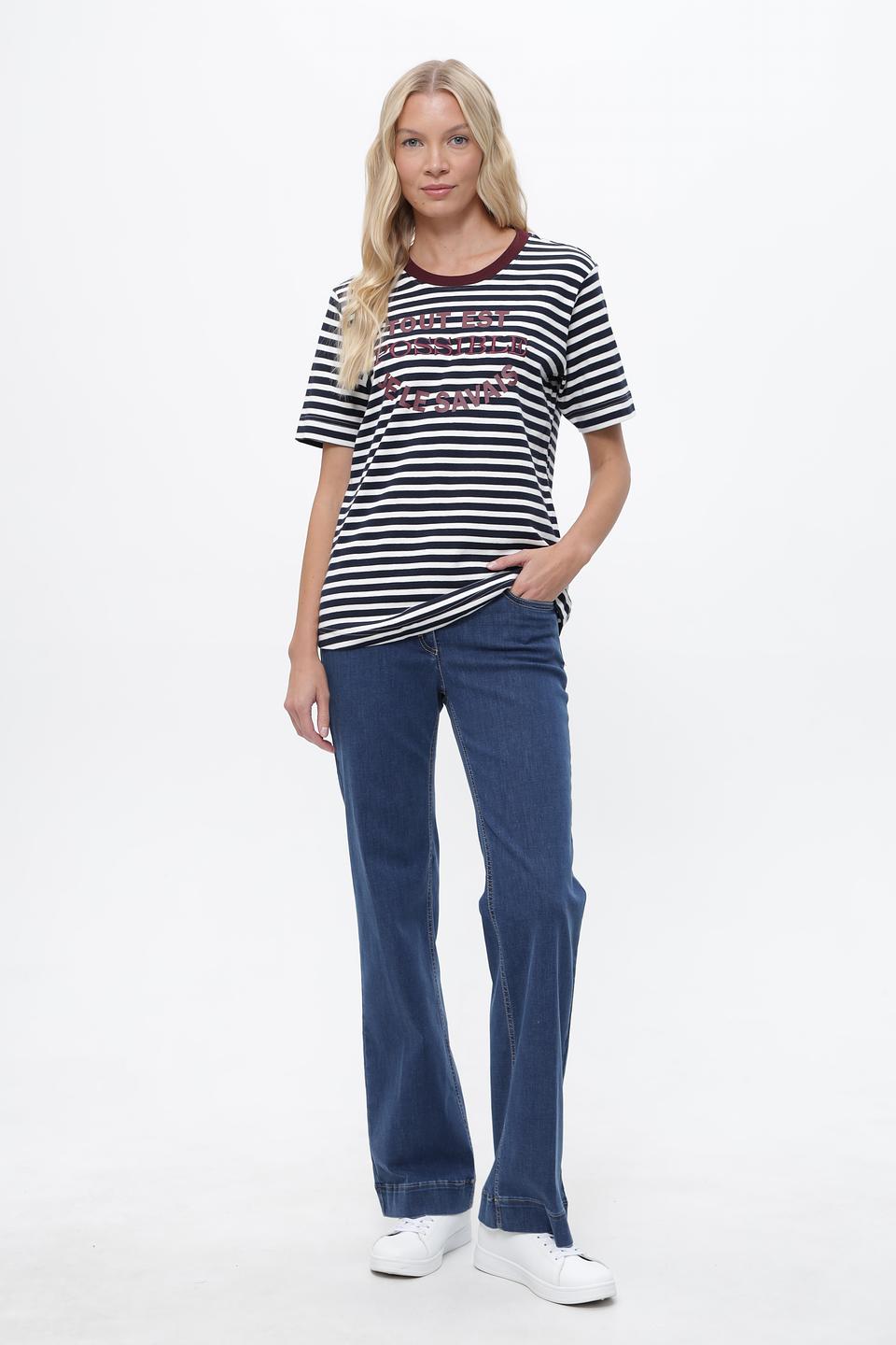 Джинсы ZRS клеш синие