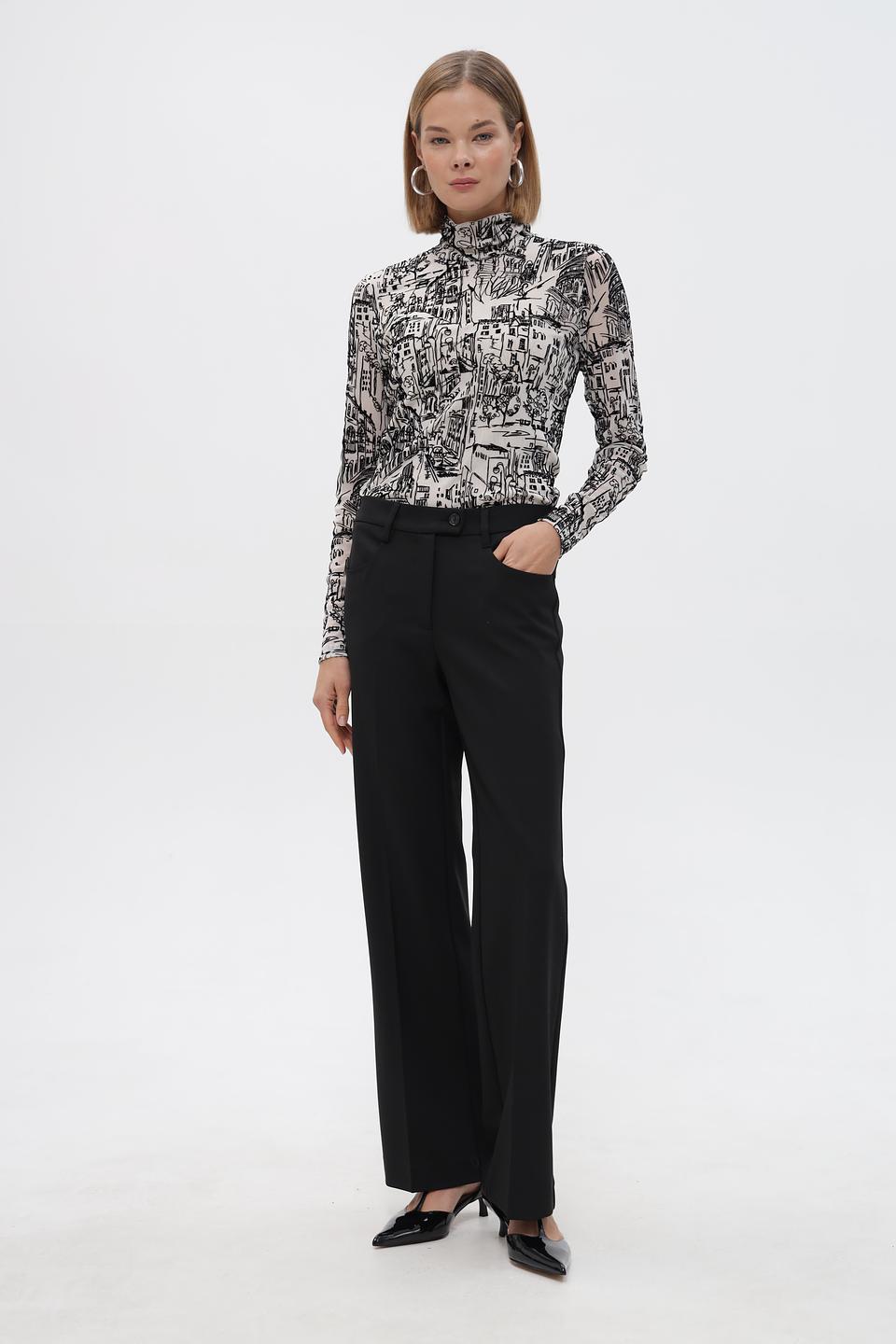 Брюки ZRS клёш чёрные