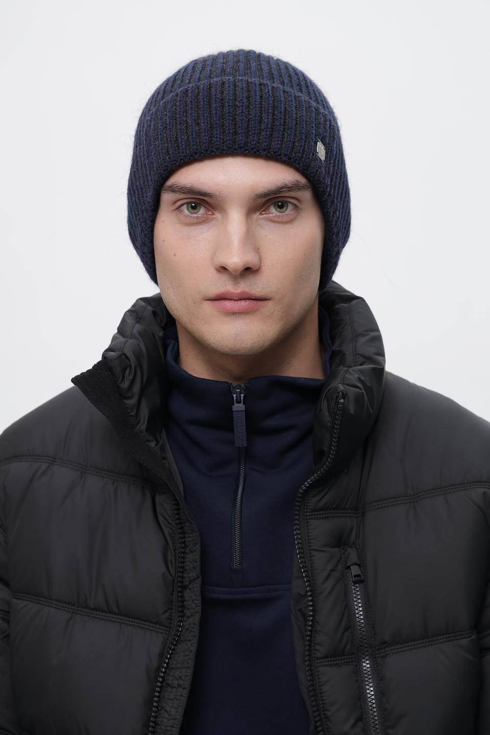 Шапка Marhatter мужская вязаная синяя