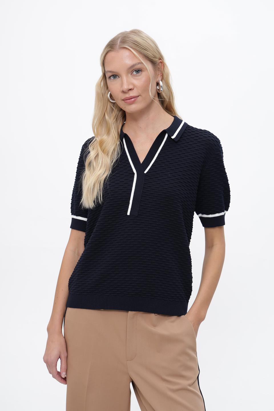 Поло Steilmann с белой отделкой