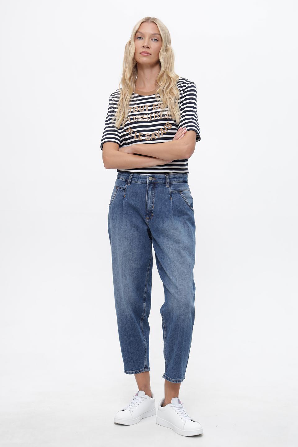 Джинсы Lecomte mom-fit голубые