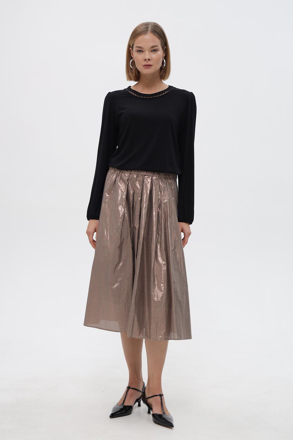 Юбка Oui плиссированная бронзовая