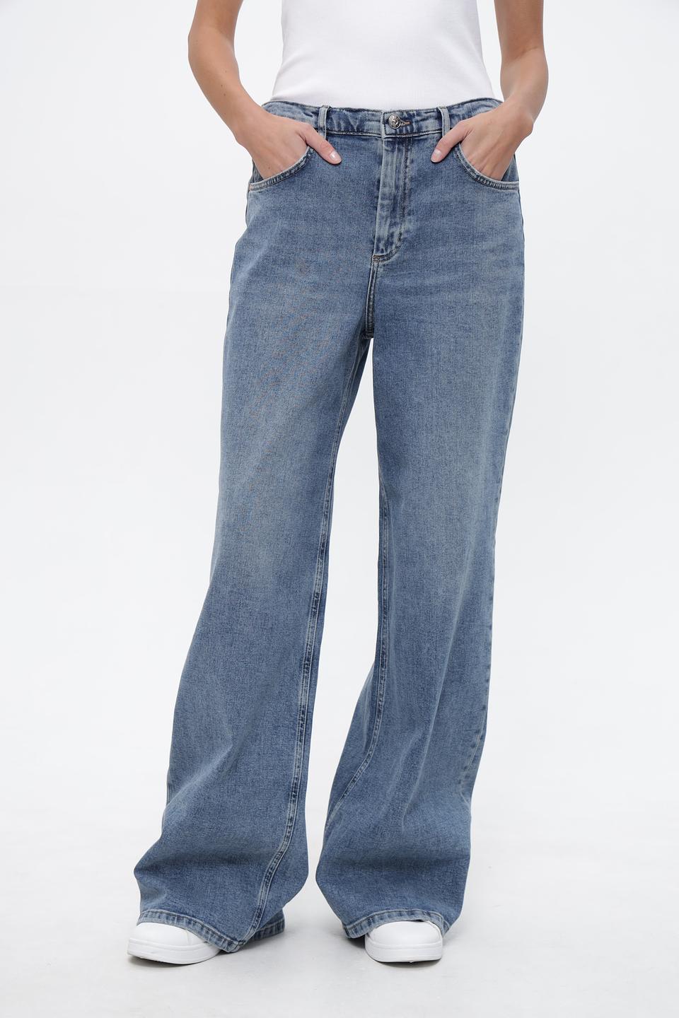 Джинсы палаццо Oui голубые