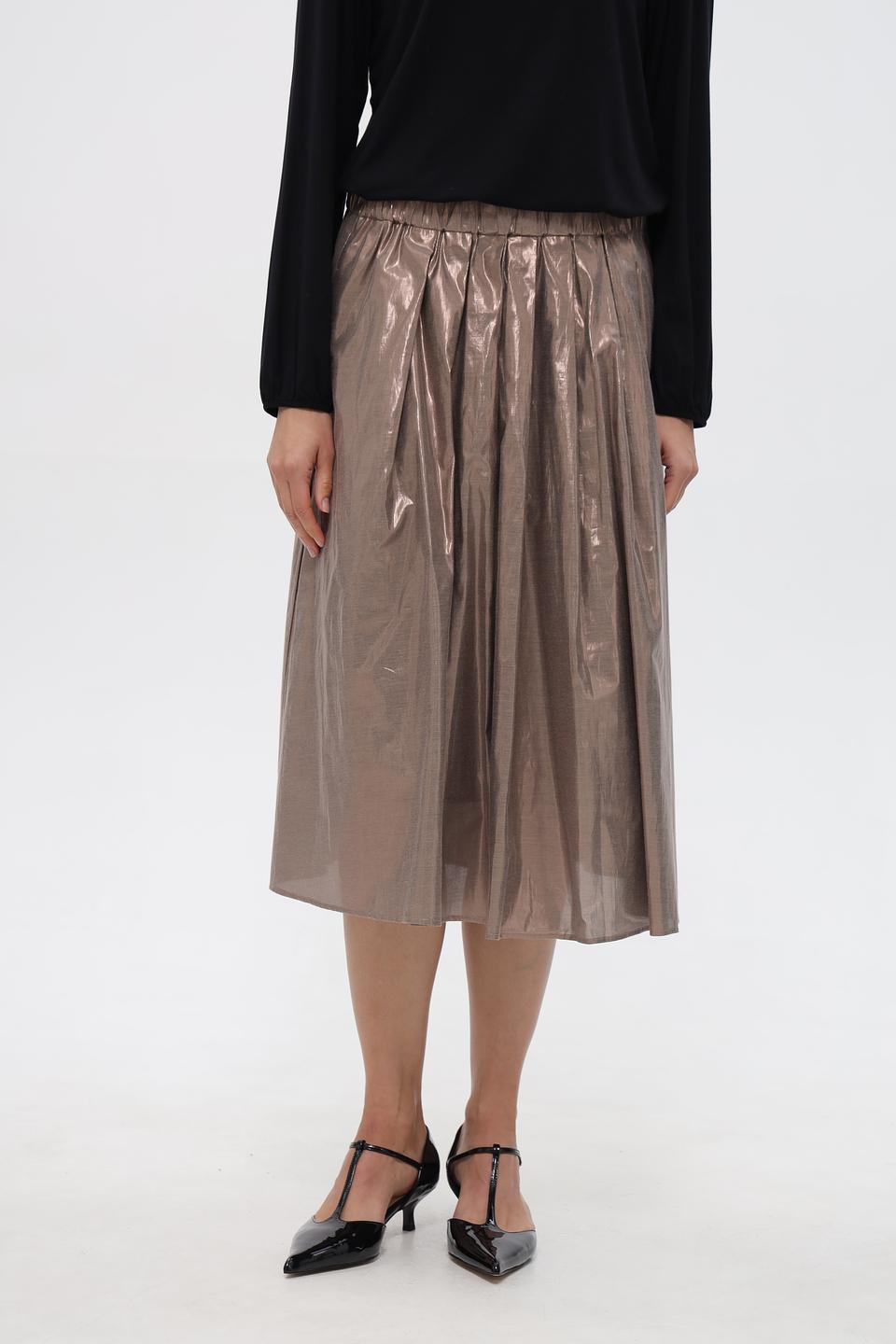 Юбка Oui плиссированная бронзовая