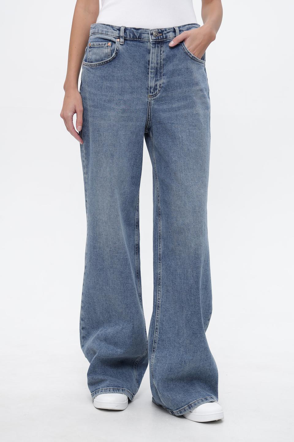 Джинсы палаццо Oui голубые