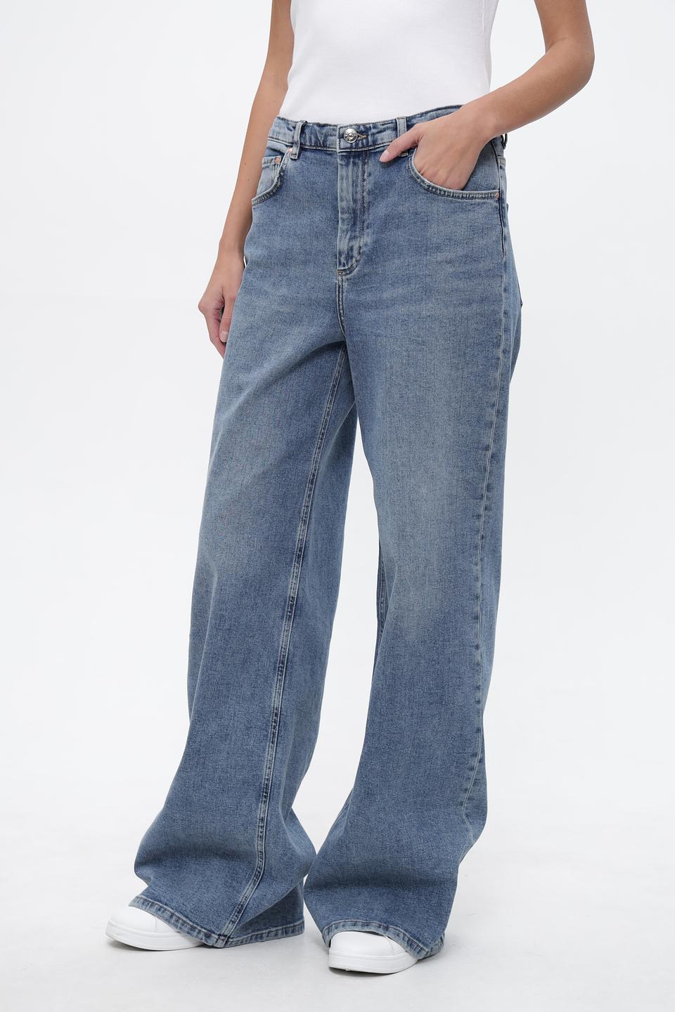 Джинсы палаццо Oui голубые