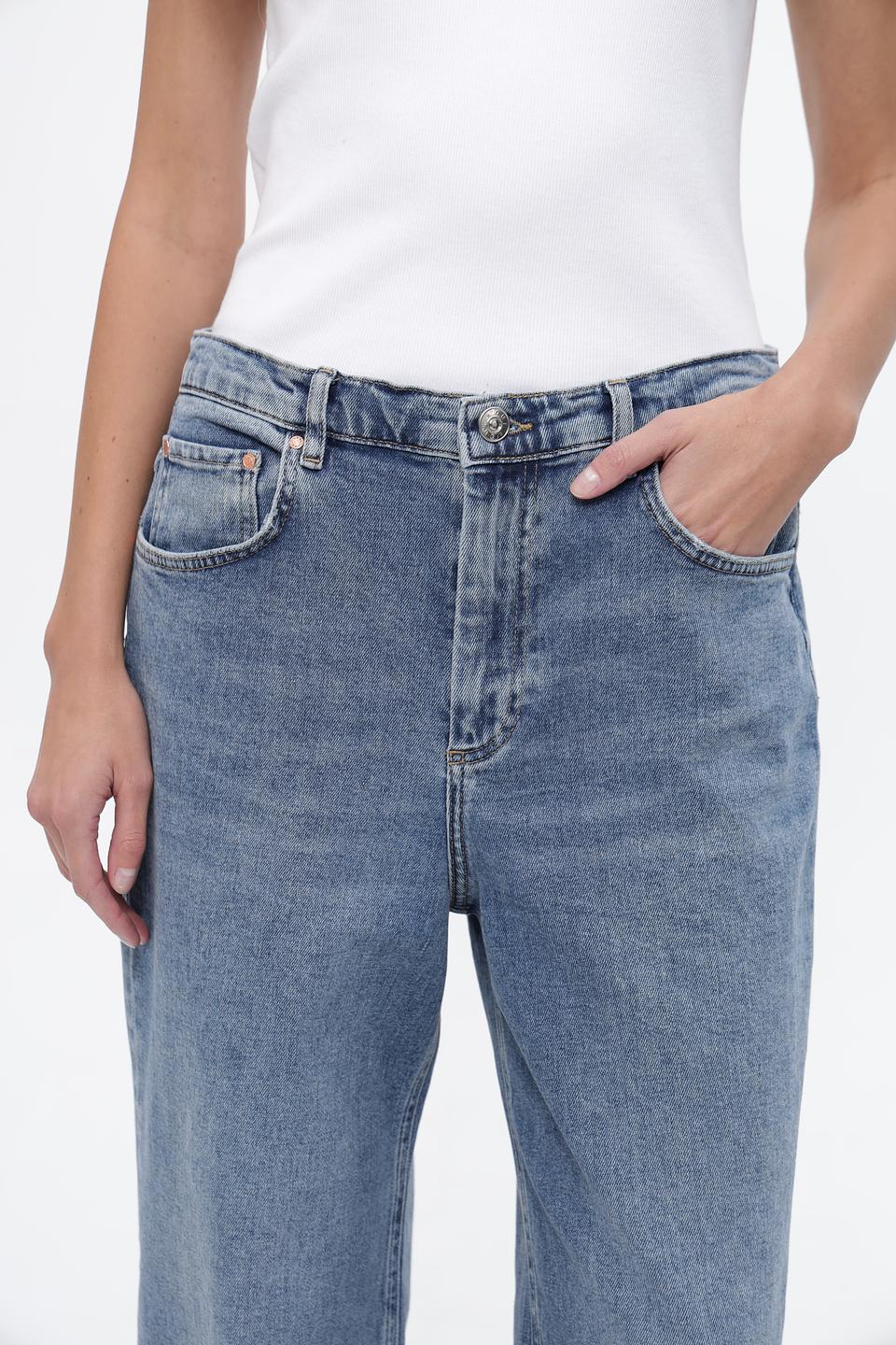 Джинсы палаццо Oui голубые