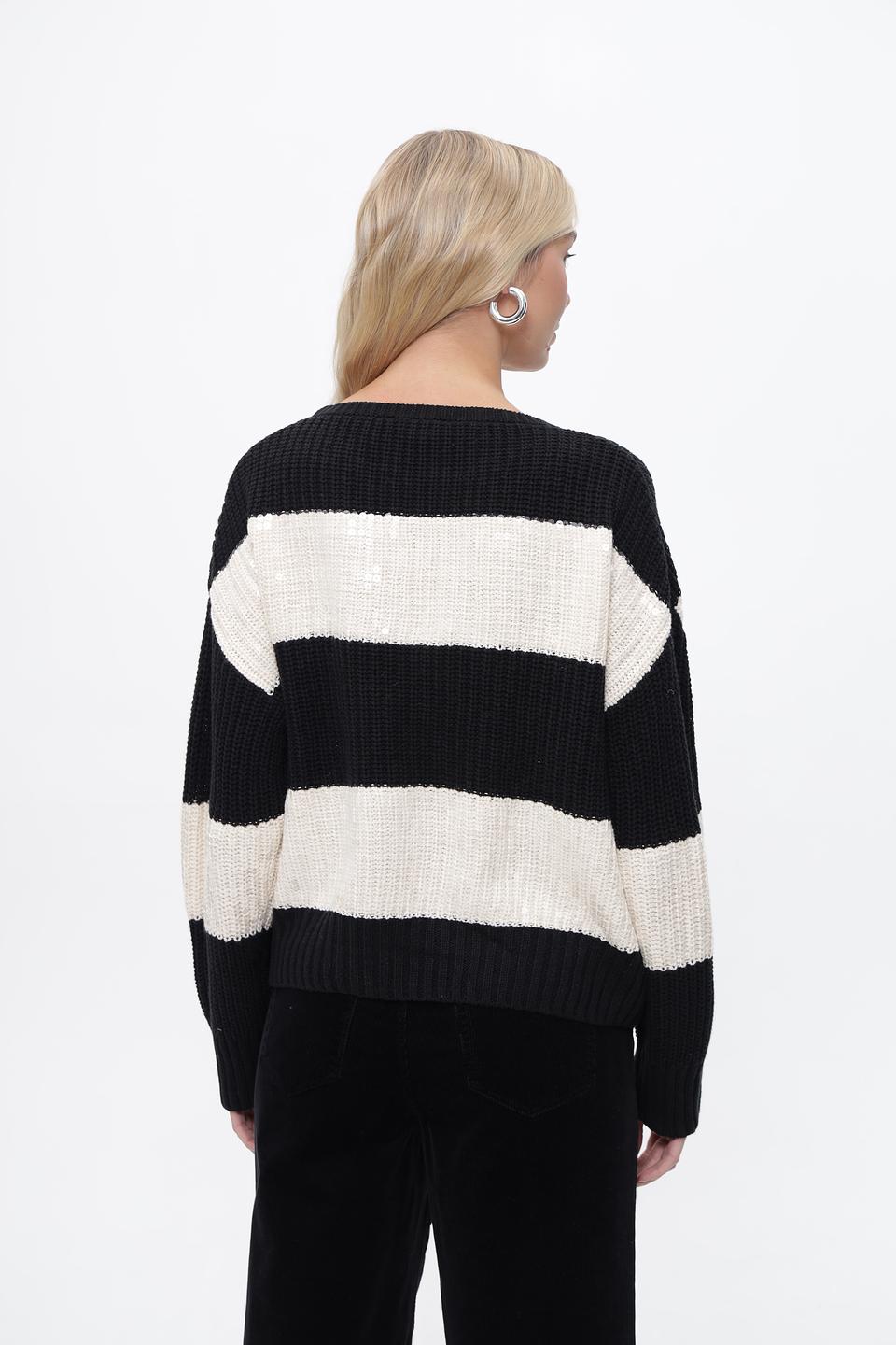 Пуловер Lecomte в полоску