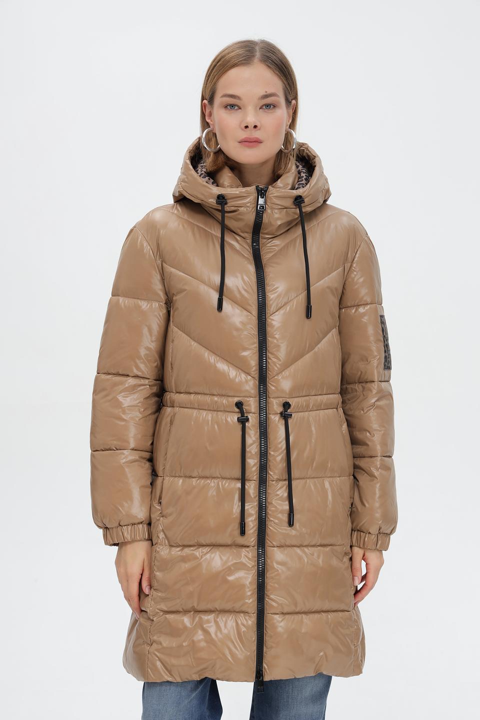 Пальто Marc Cain Sports стеганое бежевое