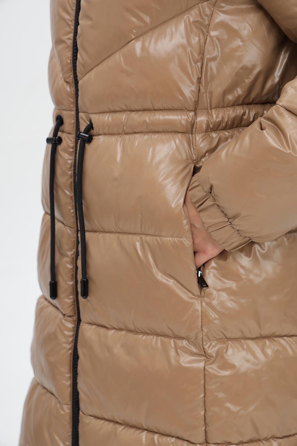 Пальто Marc Cain Sports стеганое бежевое