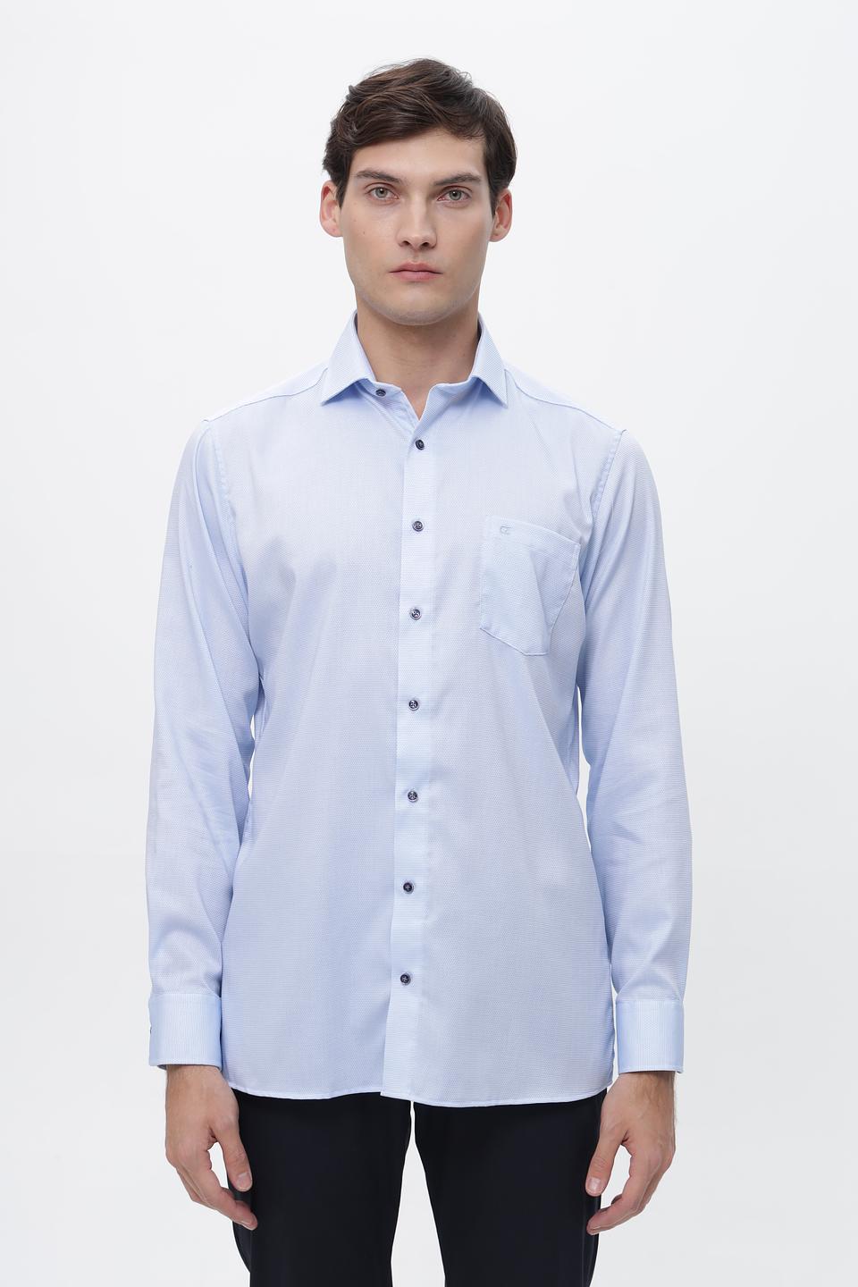 Рубашка Casa Moda голубая приталенная