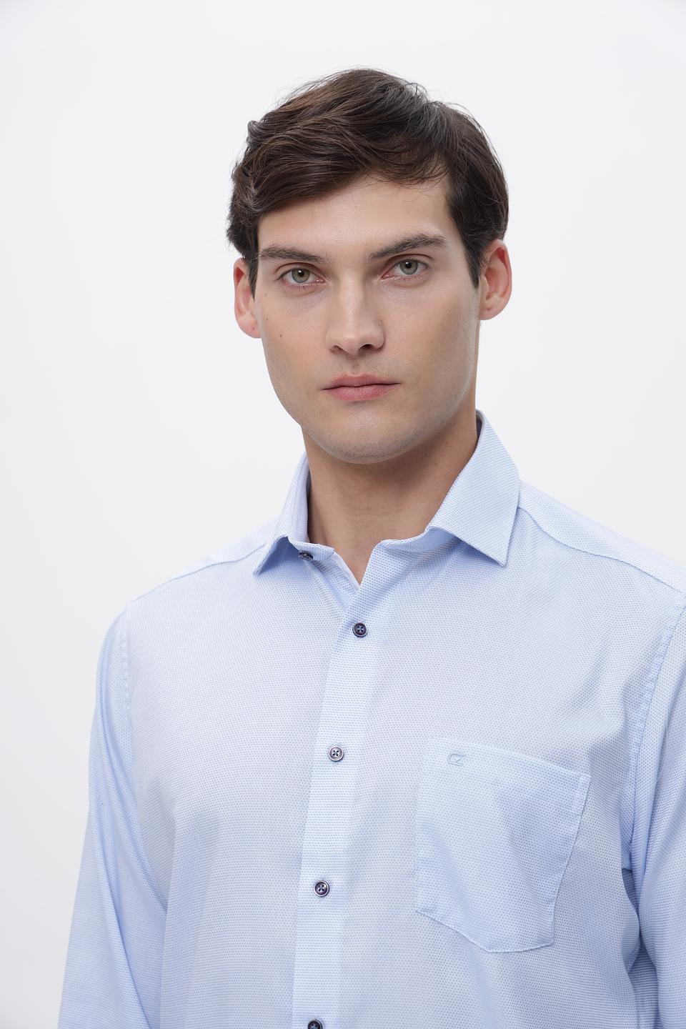 Рубашка Casa Moda голубая приталенная