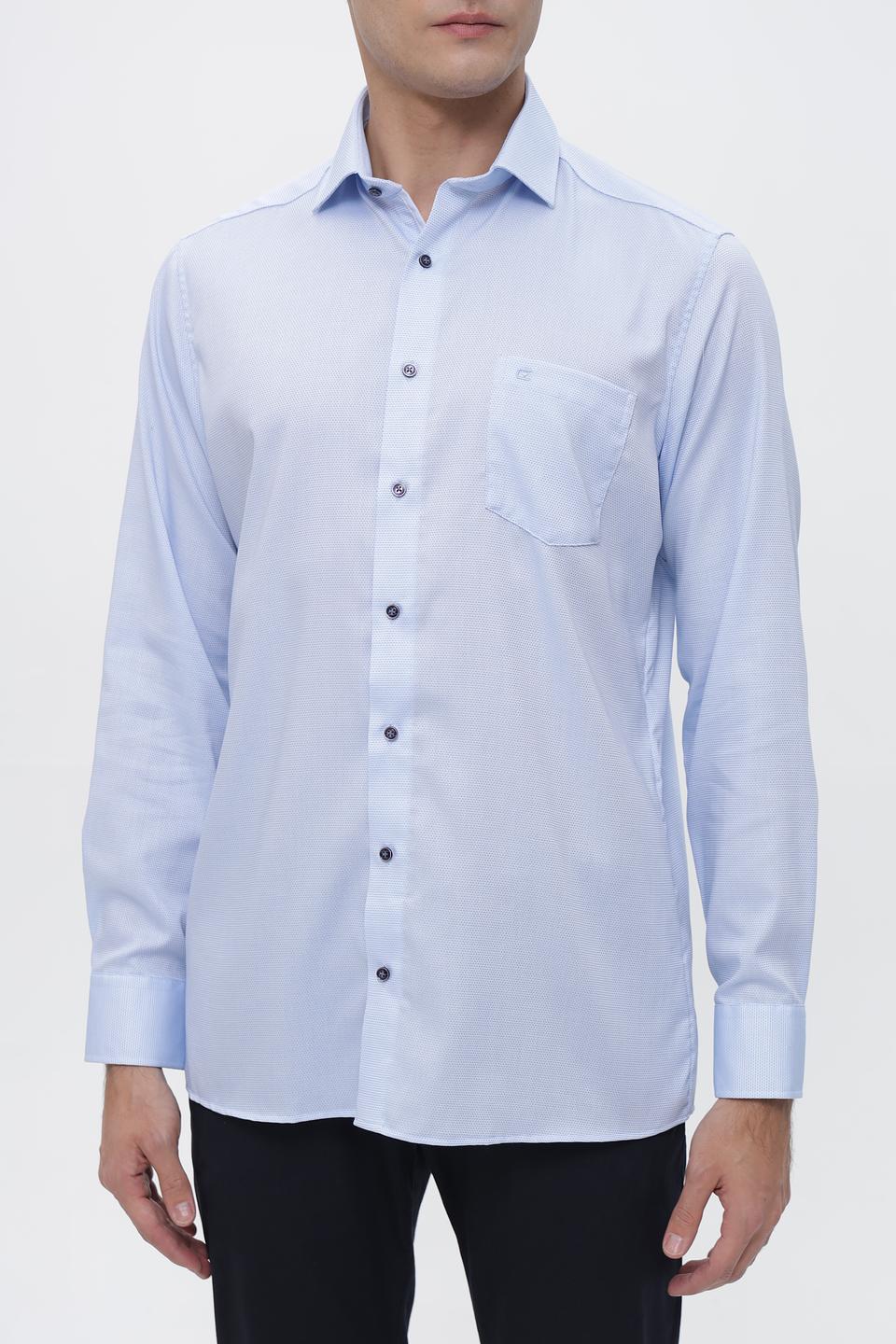 Рубашка Casa Moda голубая приталенная