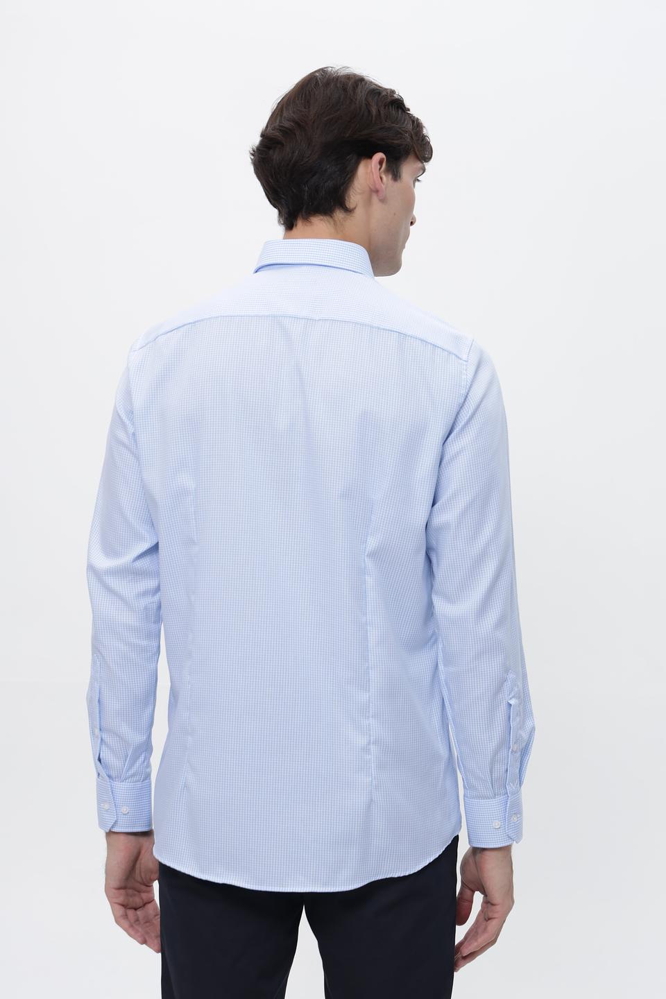Рубашка Venti в клетку голубая