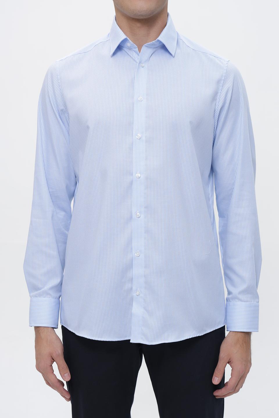 Рубашка Venti в клетку голубая