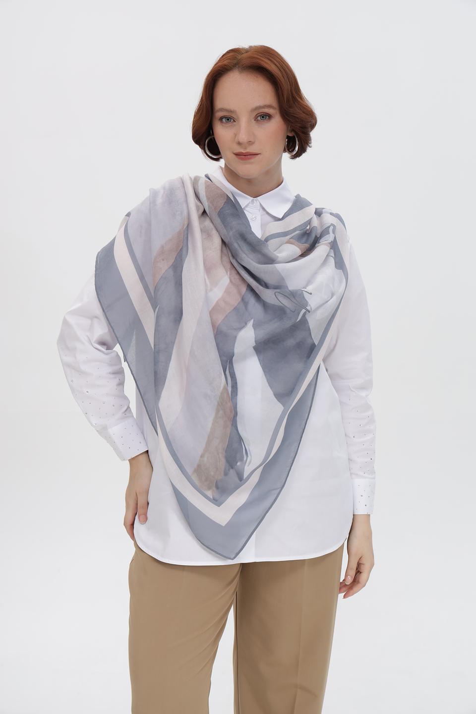 Платок Rabe collection с принтом серый