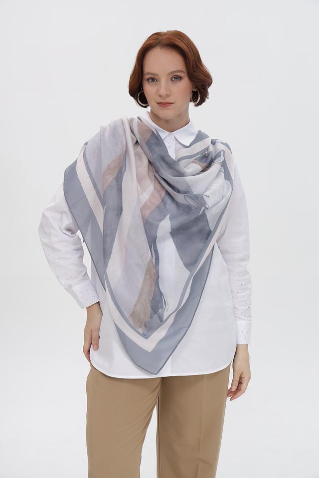 Платок Rabe collection с принтом серый