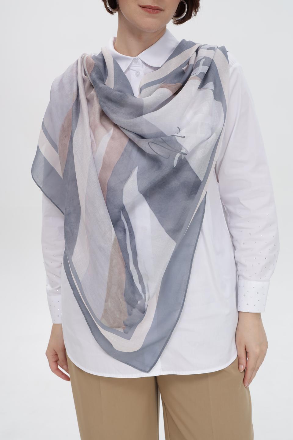 Платок Rabe collection с принтом серый