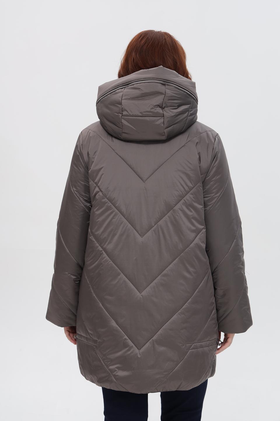 Пальто Baronia стеганое серое