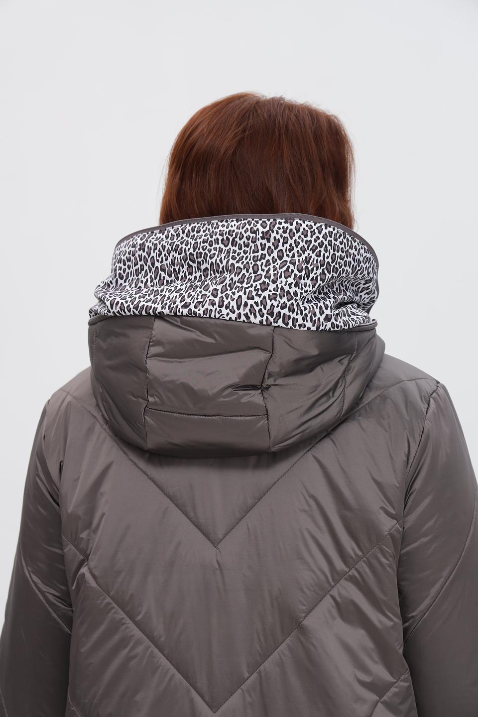 Пальто Baronia стеганое серое