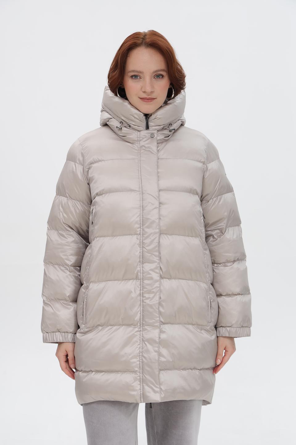 Пальто Baronia стеганое серое