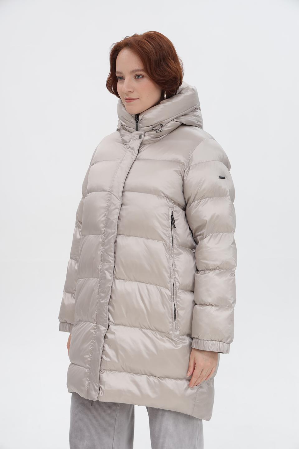 Пальто Baronia стеганое серое