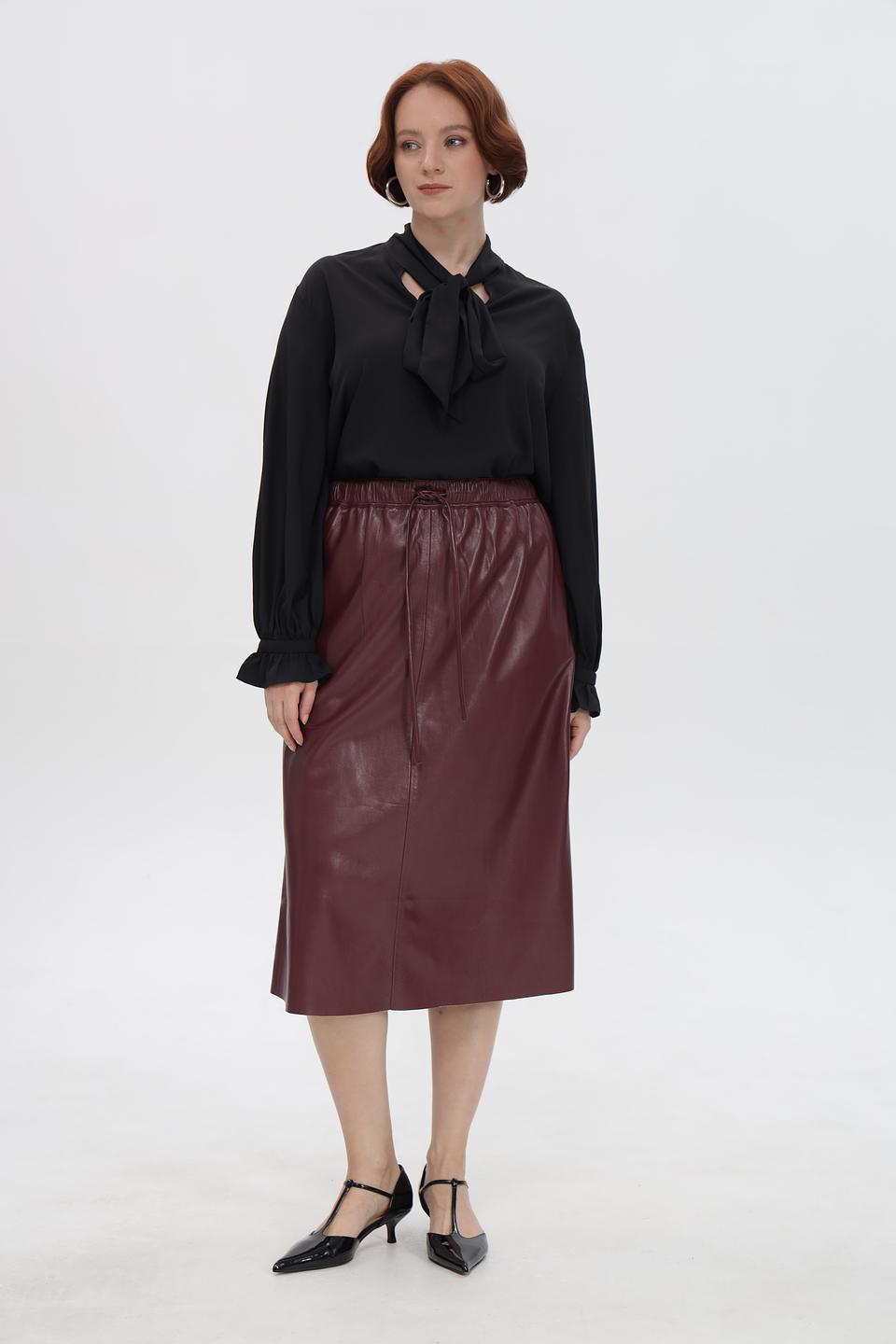 Юбка UNQ из экокожи с кулиской