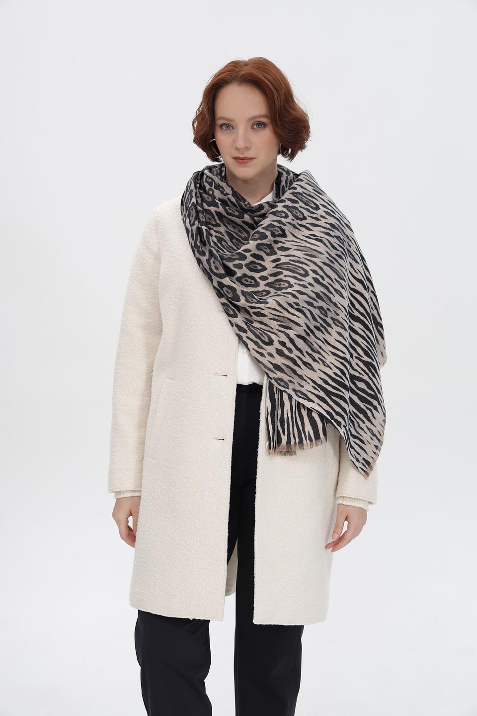 Шарф Fraas с леопардовым принтом