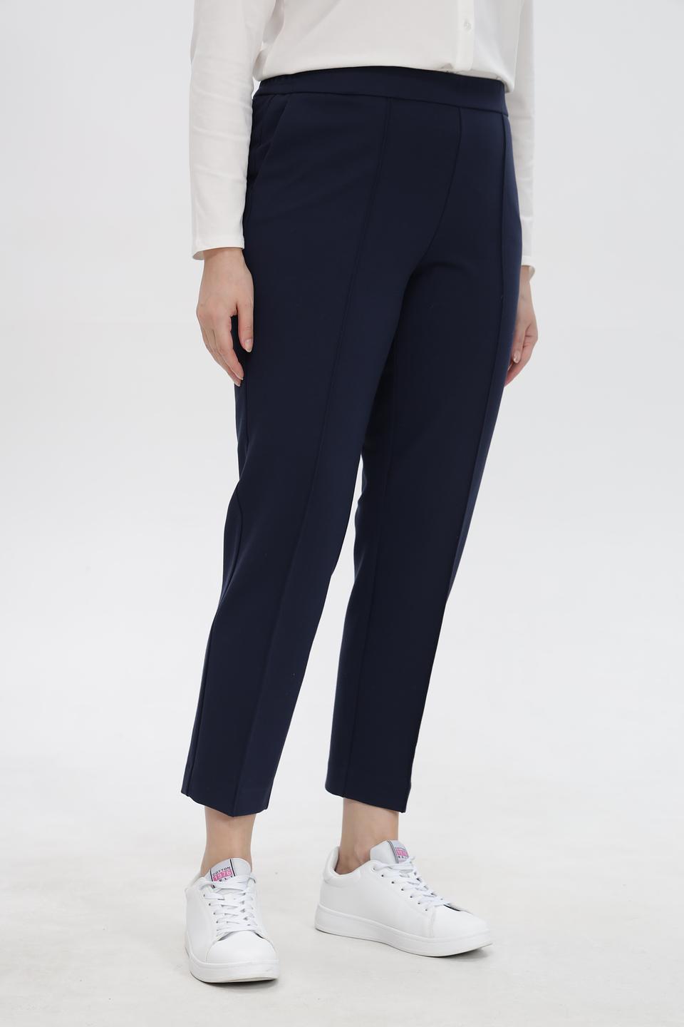 Брюки классические Olsen темно-синие