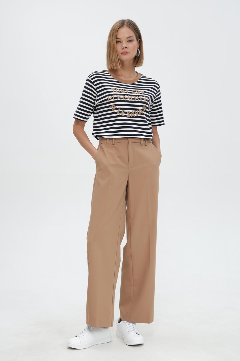 Брюки Steilmann клёш бежевые