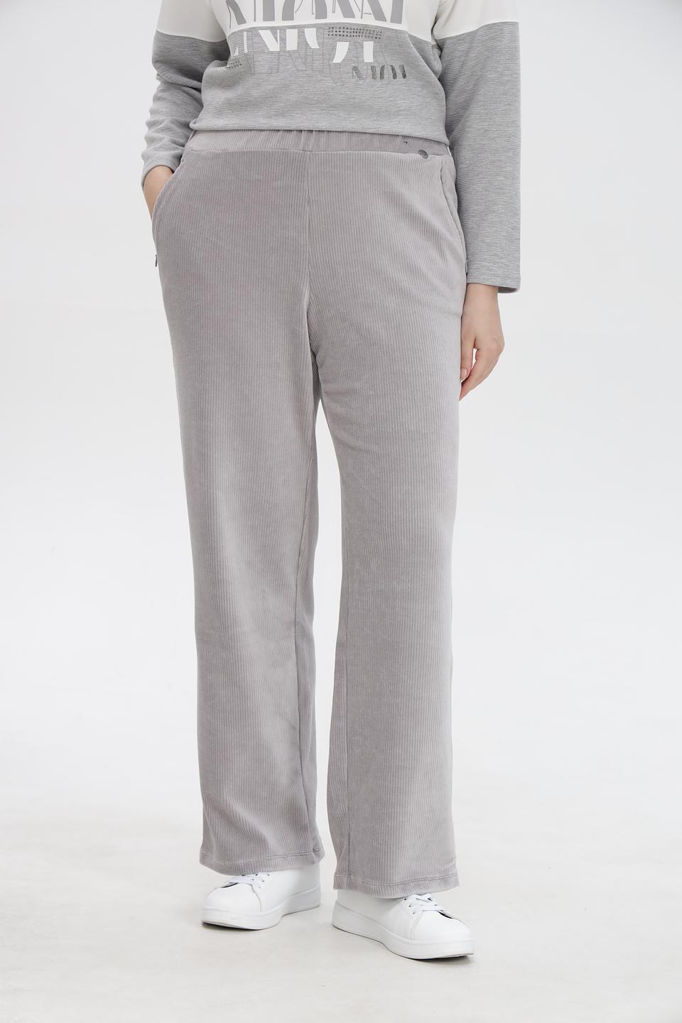 Брюки Barbara Lebek в полоску серые