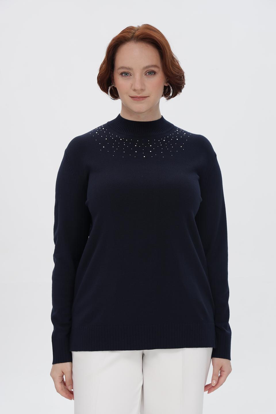 Пуловер Barbara Lebek с камнями